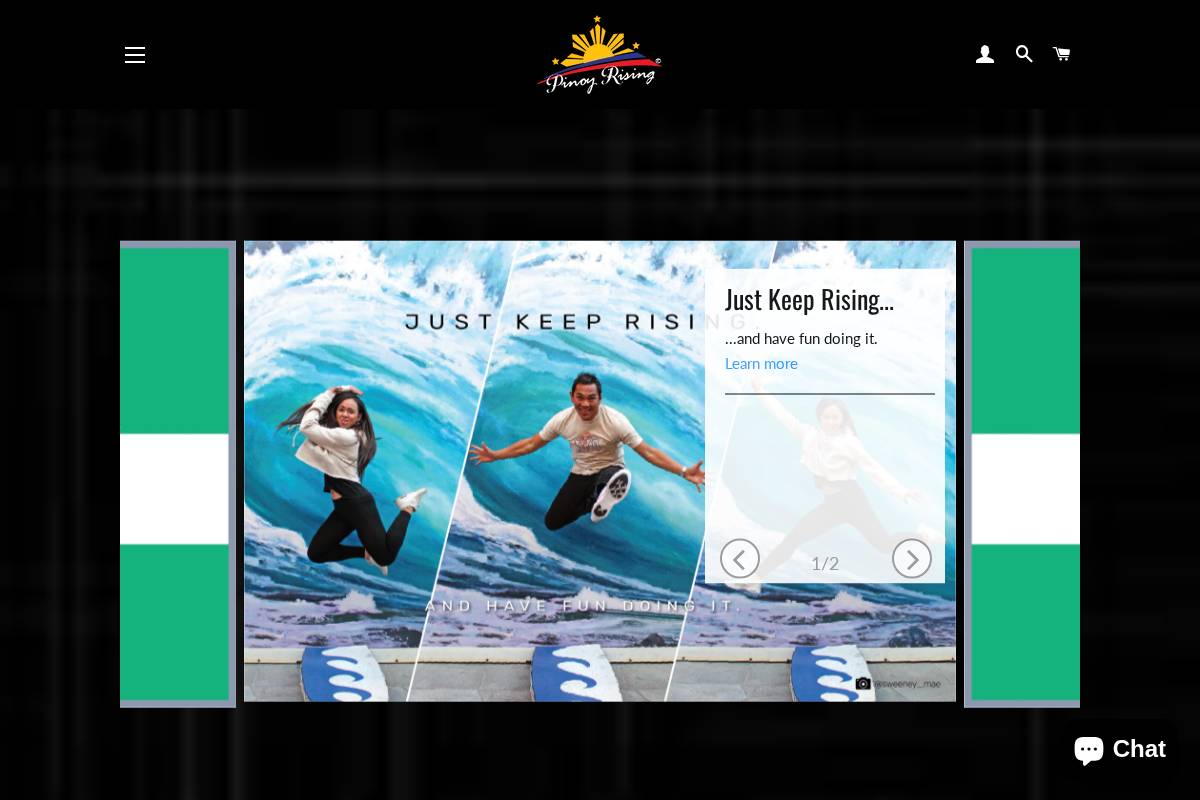 pinoyrising.com homepage screenshot