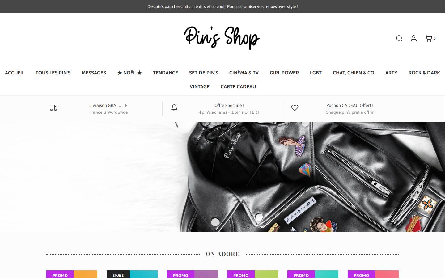 pins-shop.fr homepage screenshot