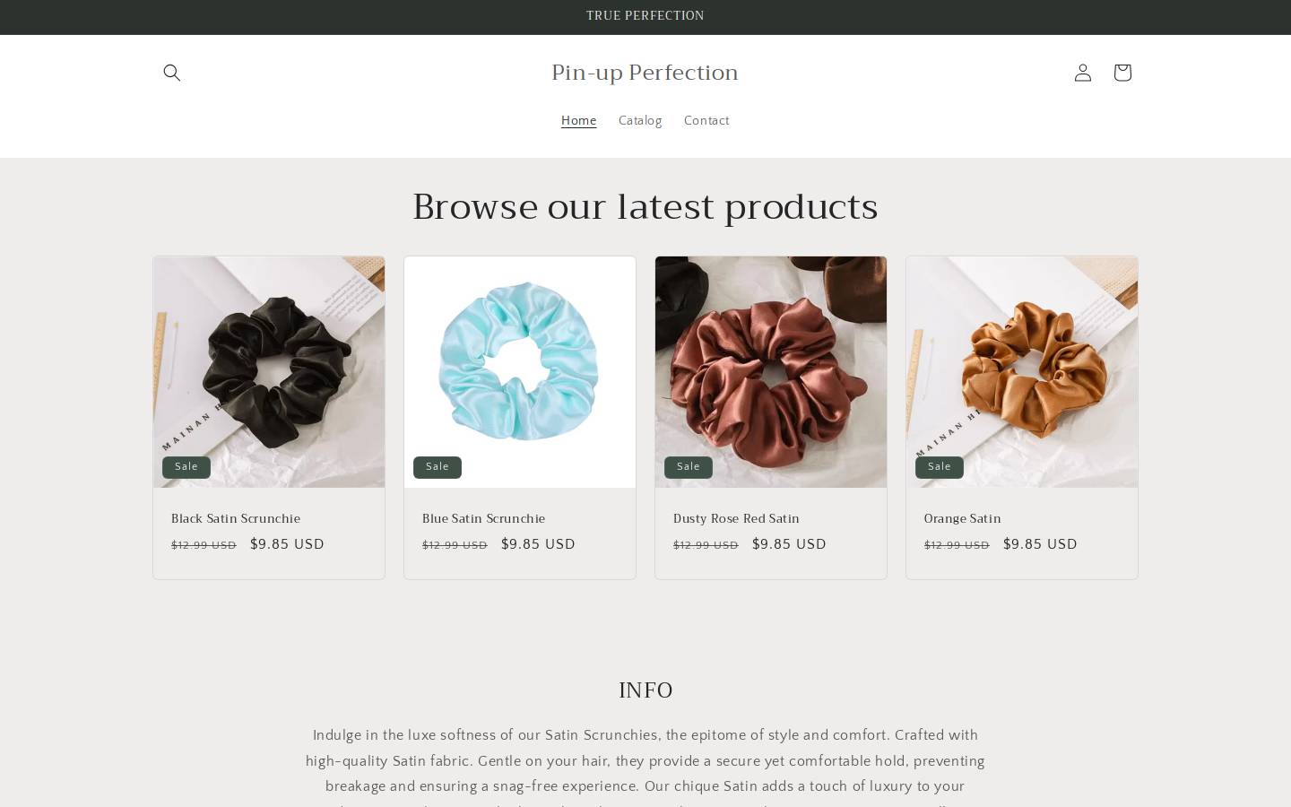 pinupperfection.store homepage screenshot