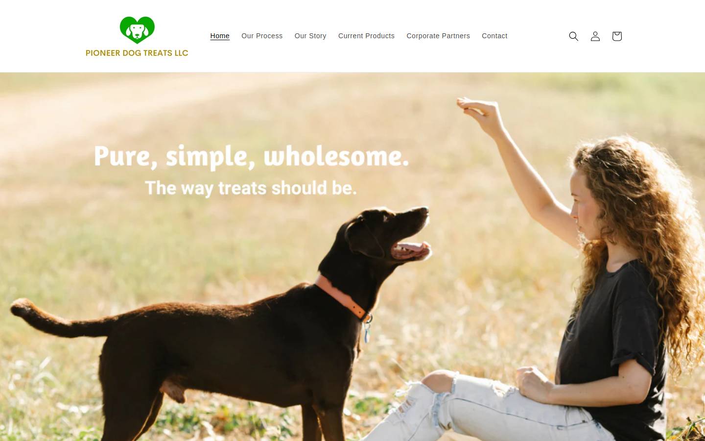 pioneertreats.com homepage screenshot