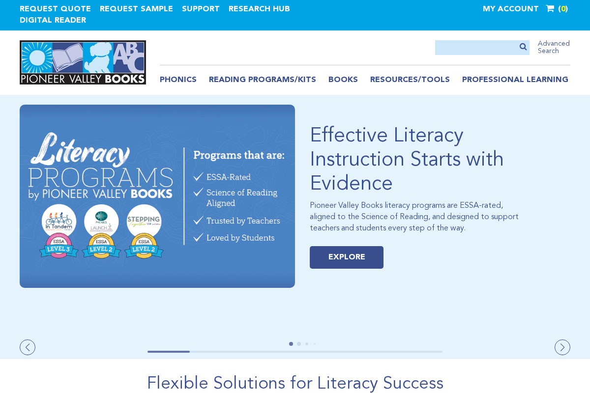 pioneervalleybooks.com homepage screenshot