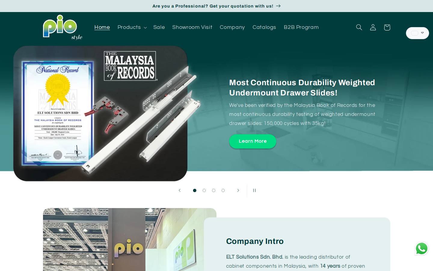 piostyle.com homepage screenshot