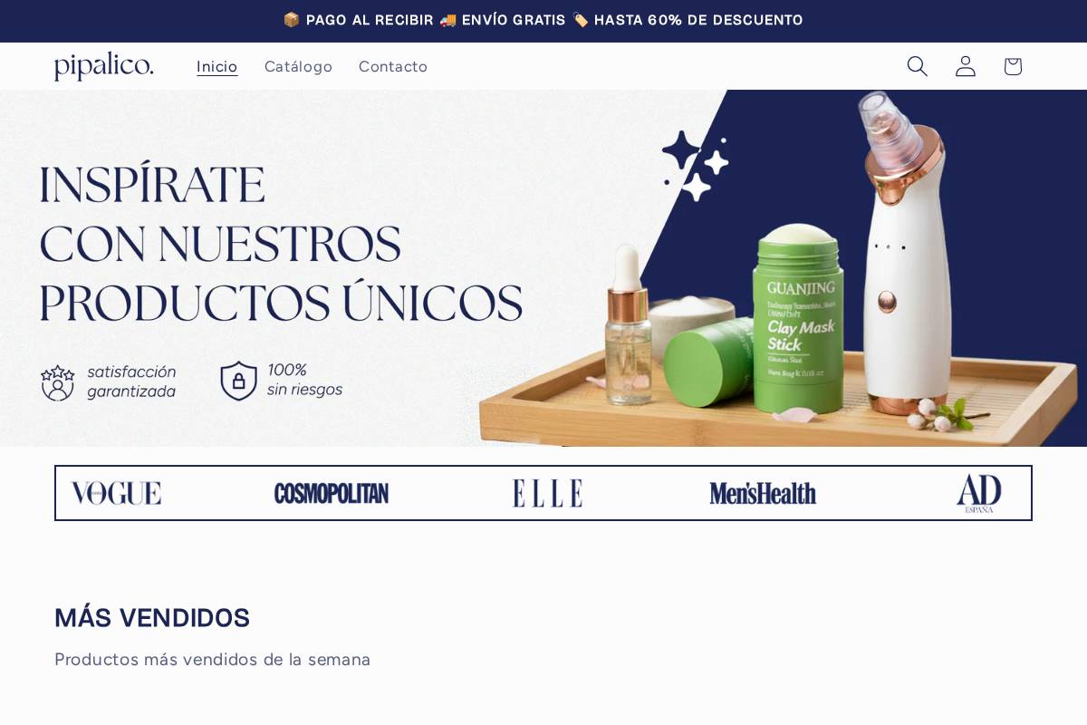 pipalico.com homepage screenshot