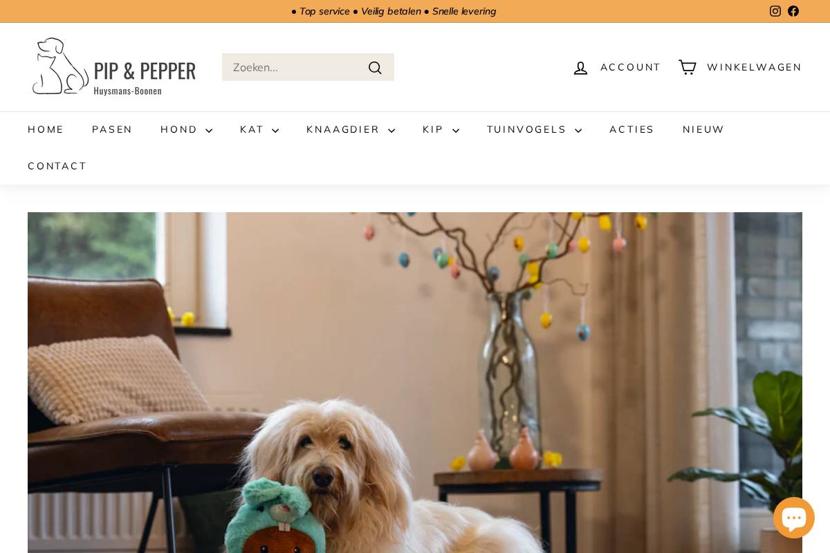 Pip & Pepper homepage screenshot