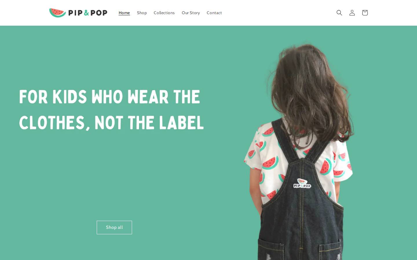 pipandpopkids.com homepage screenshot
