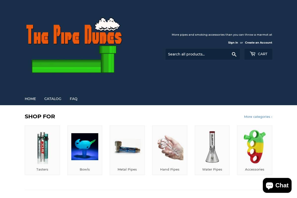 pipedudes.com homepage screenshot