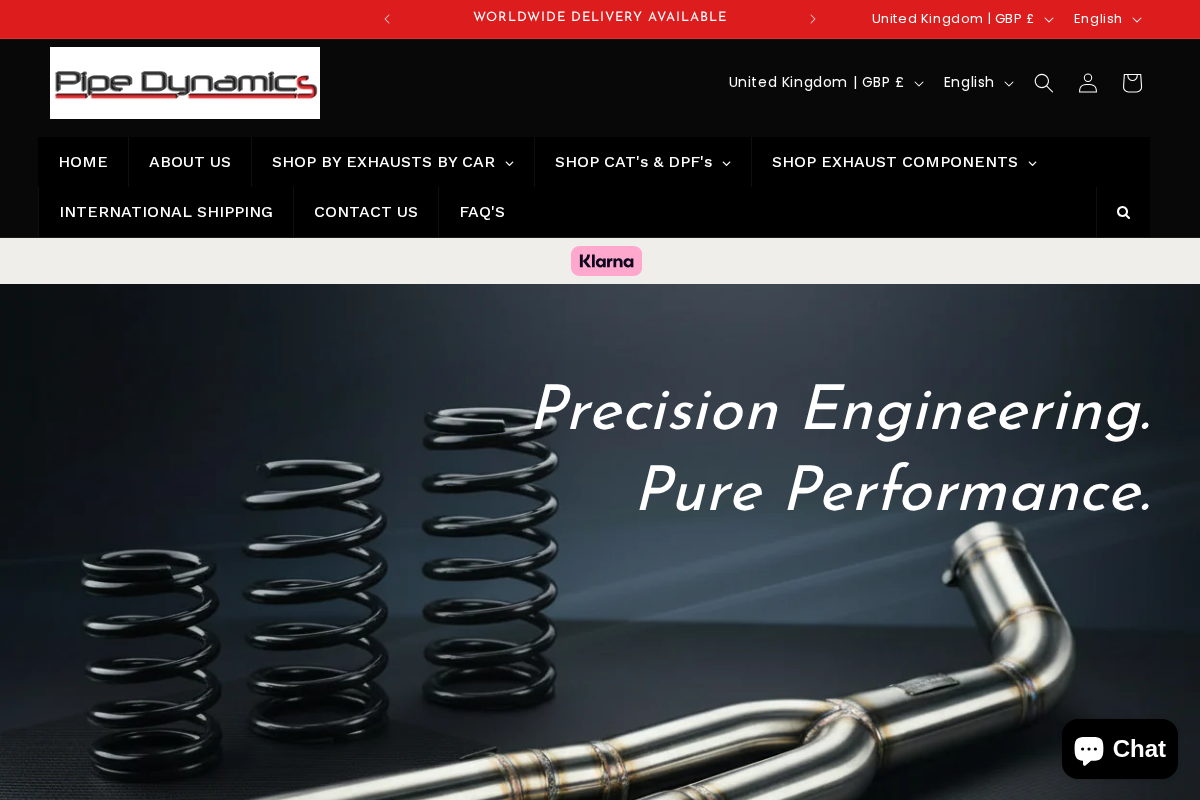 Pipedynamics homepage screenshot