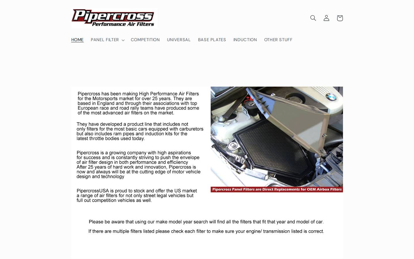 pipercrossusa.com homepage screenshot