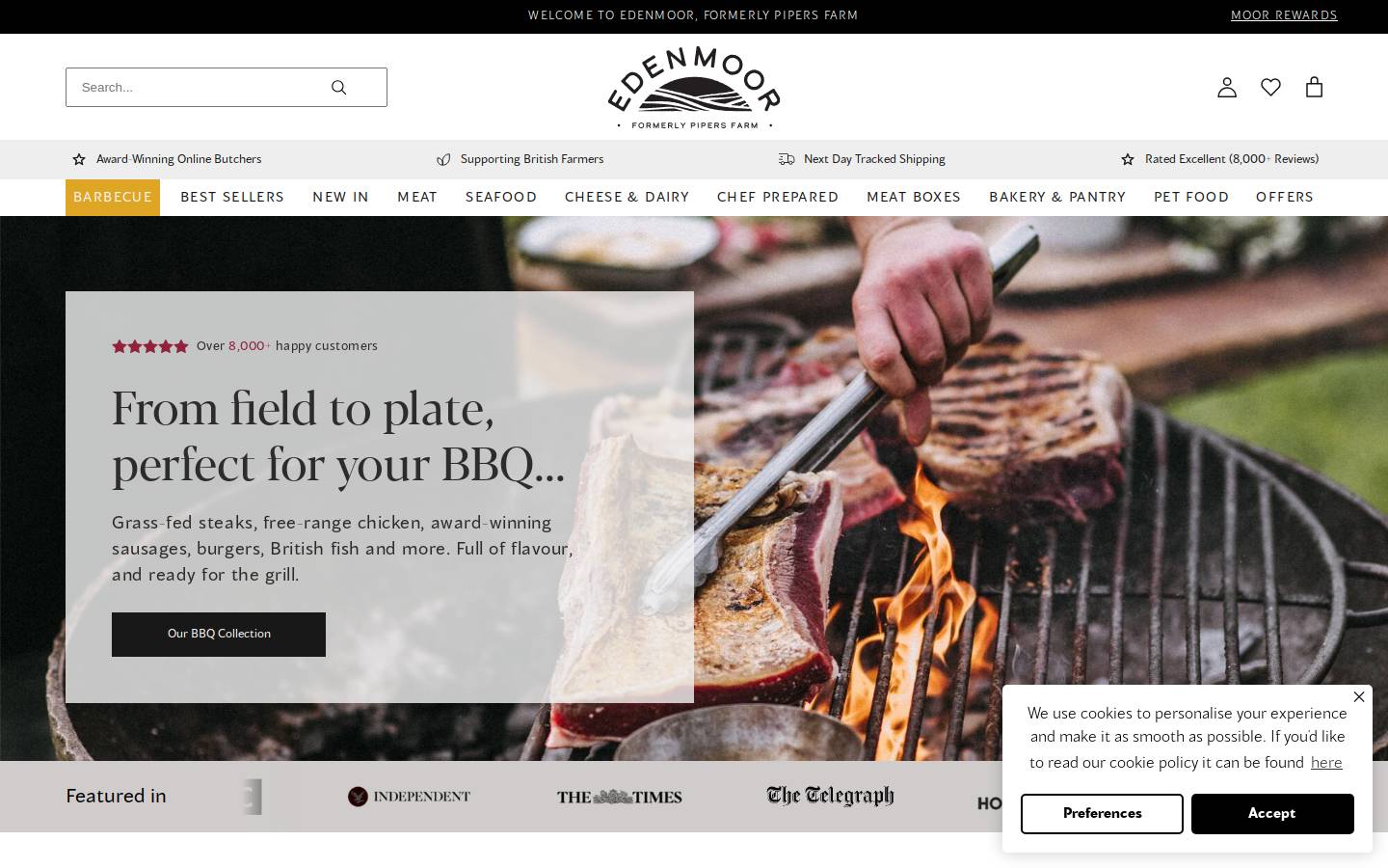 Edenmoor homepage screenshot