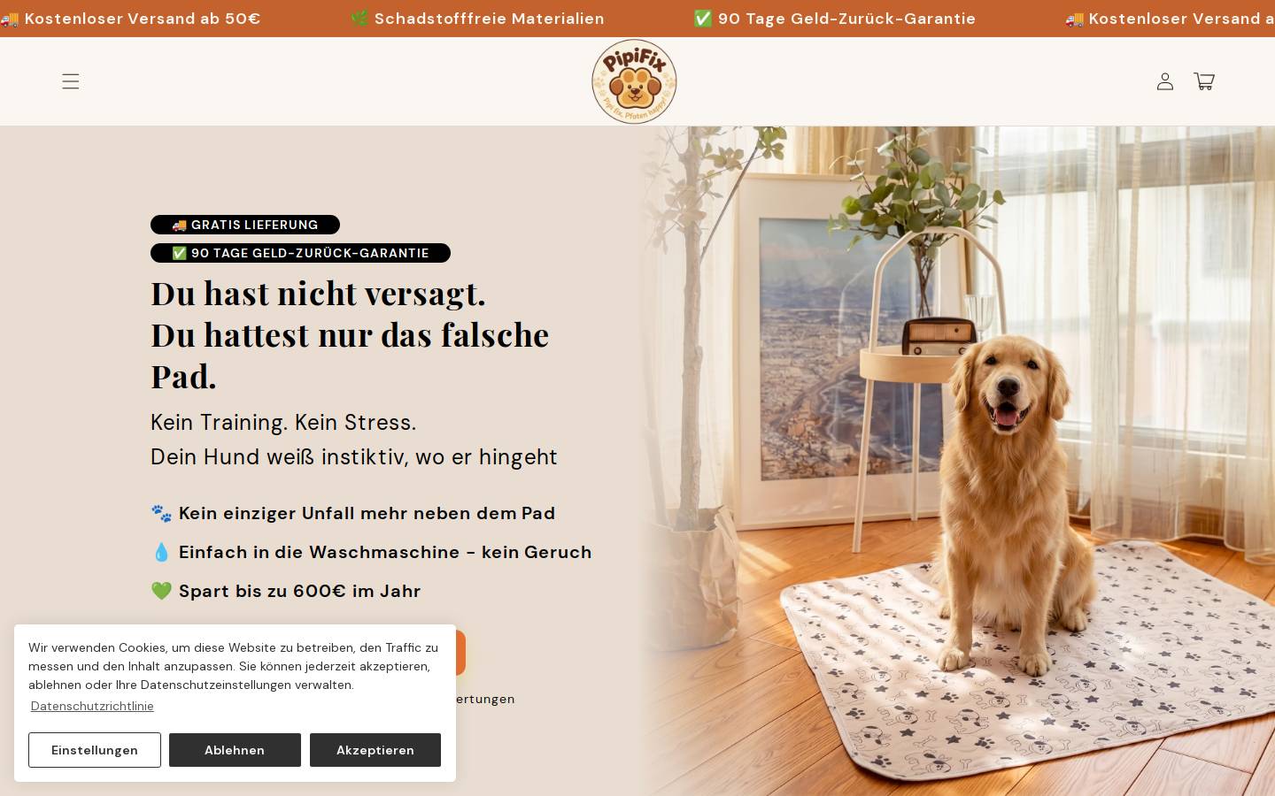 pipifix.de homepage screenshot