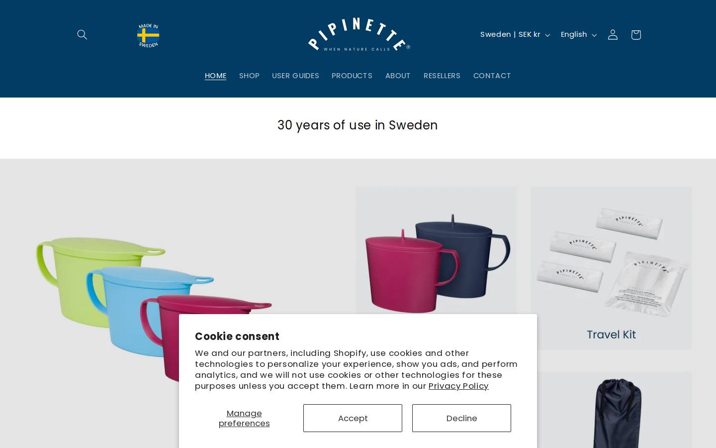 pipinette.com homepage screenshot