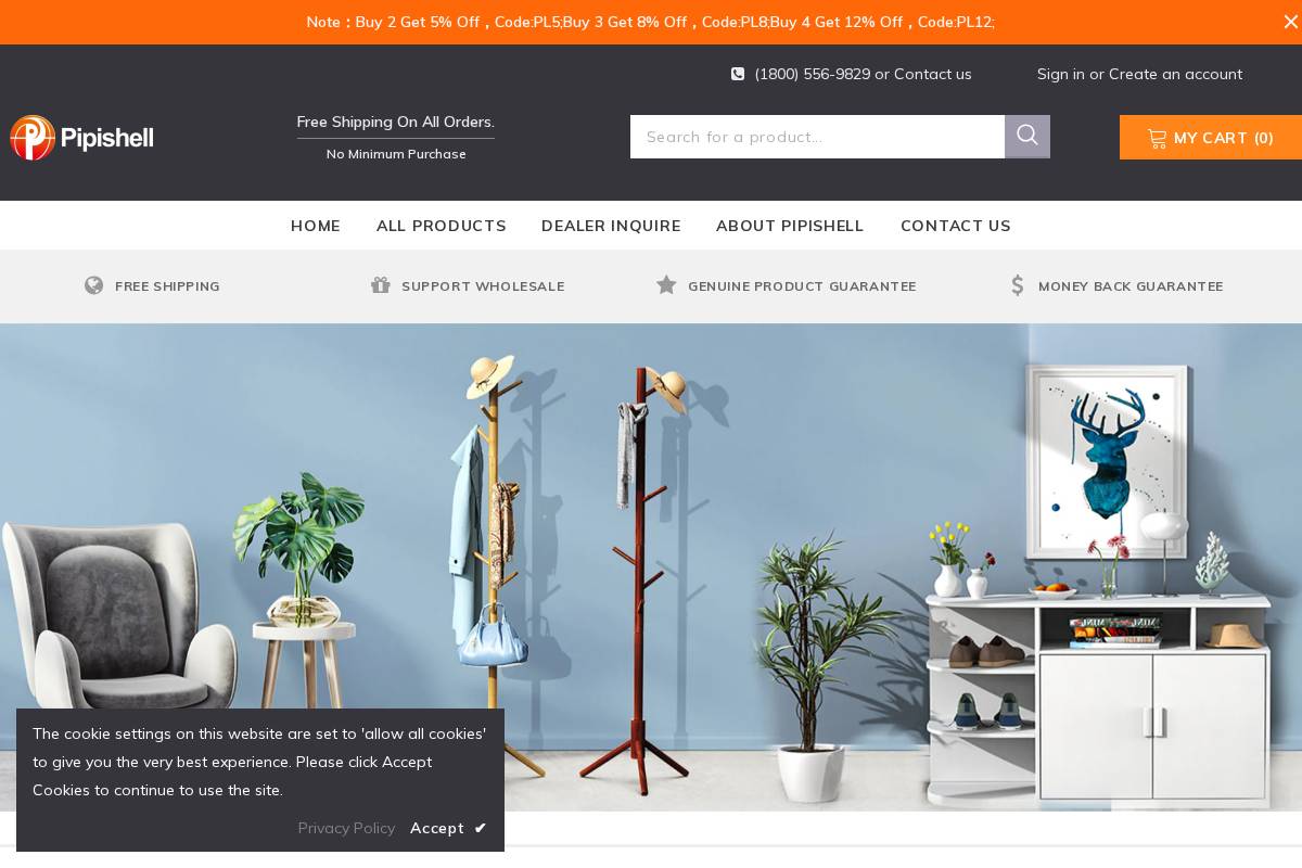 pipishell.net homepage screenshot