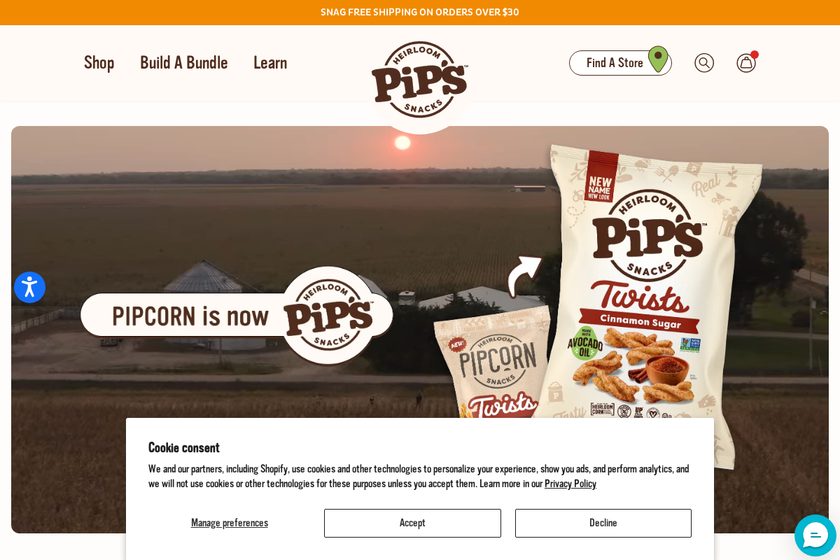 pipsnacks.com homepage screenshot