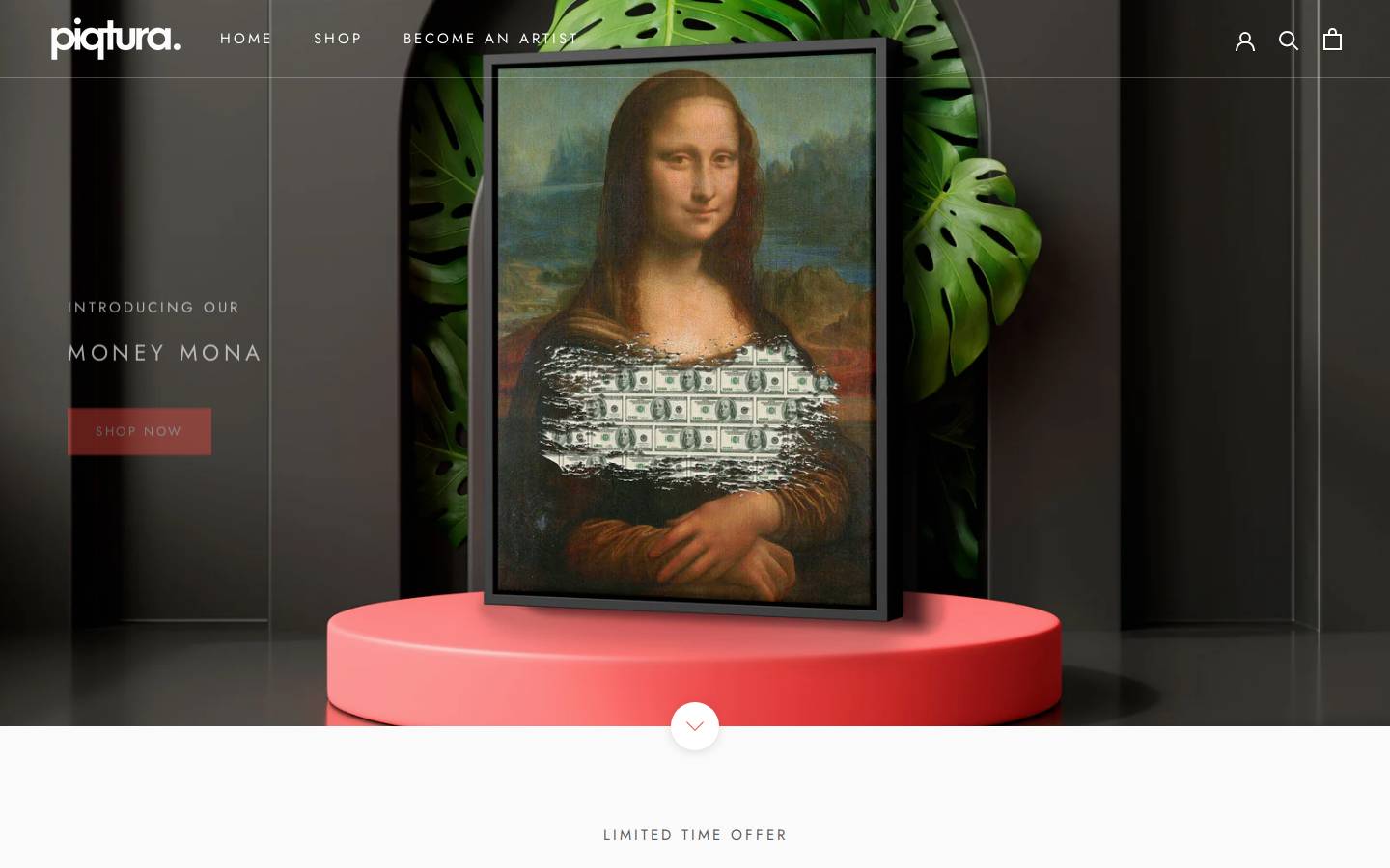 Piqtura homepage screenshot