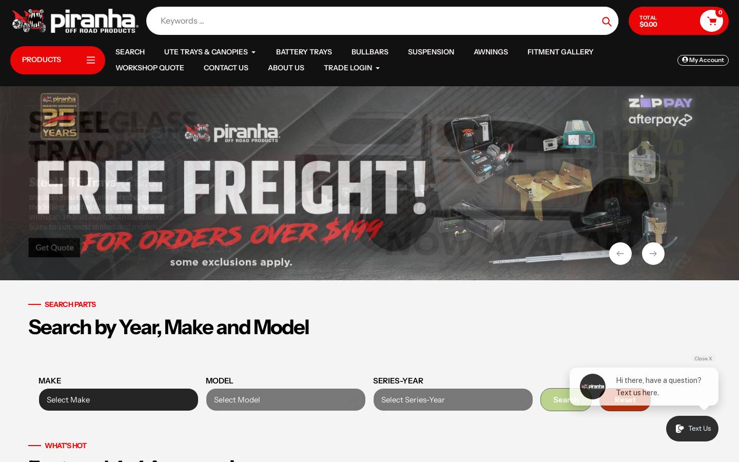 piranhaoffroad.com.au homepage screenshot