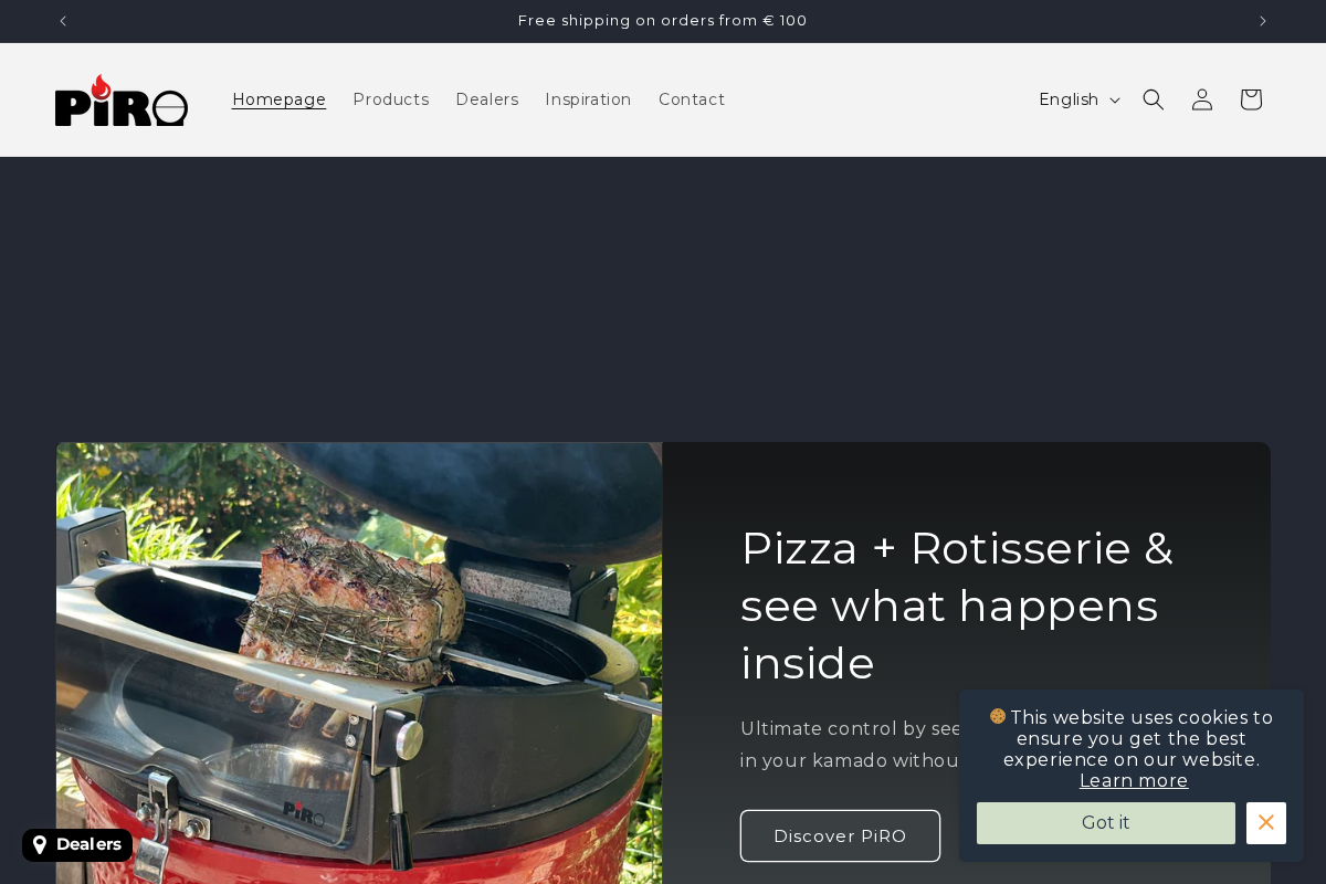 PiRO bbq homepage screenshot