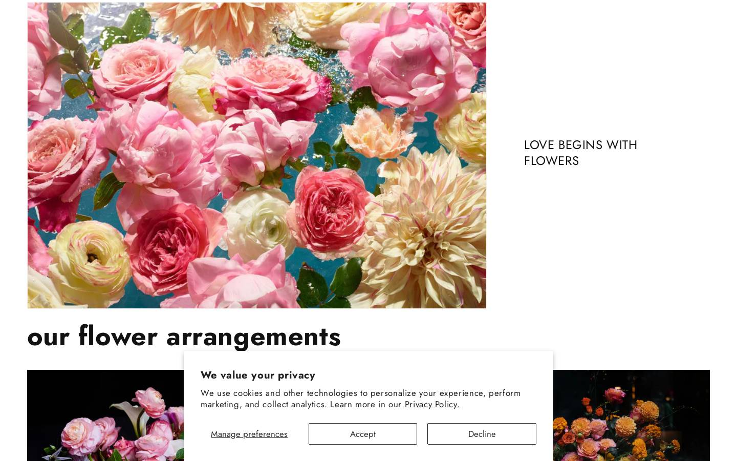 piropoflowers.com homepage screenshot