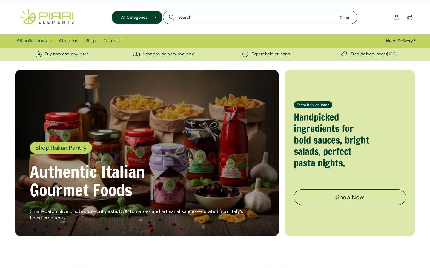pirrielements.com homepage screenshot