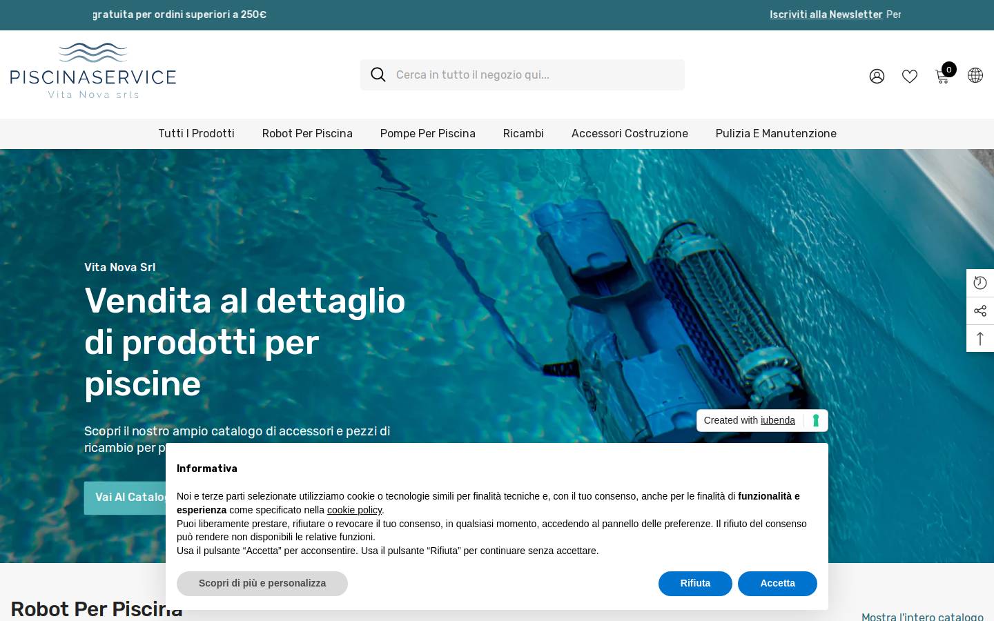 piscinashop.online homepage screenshot