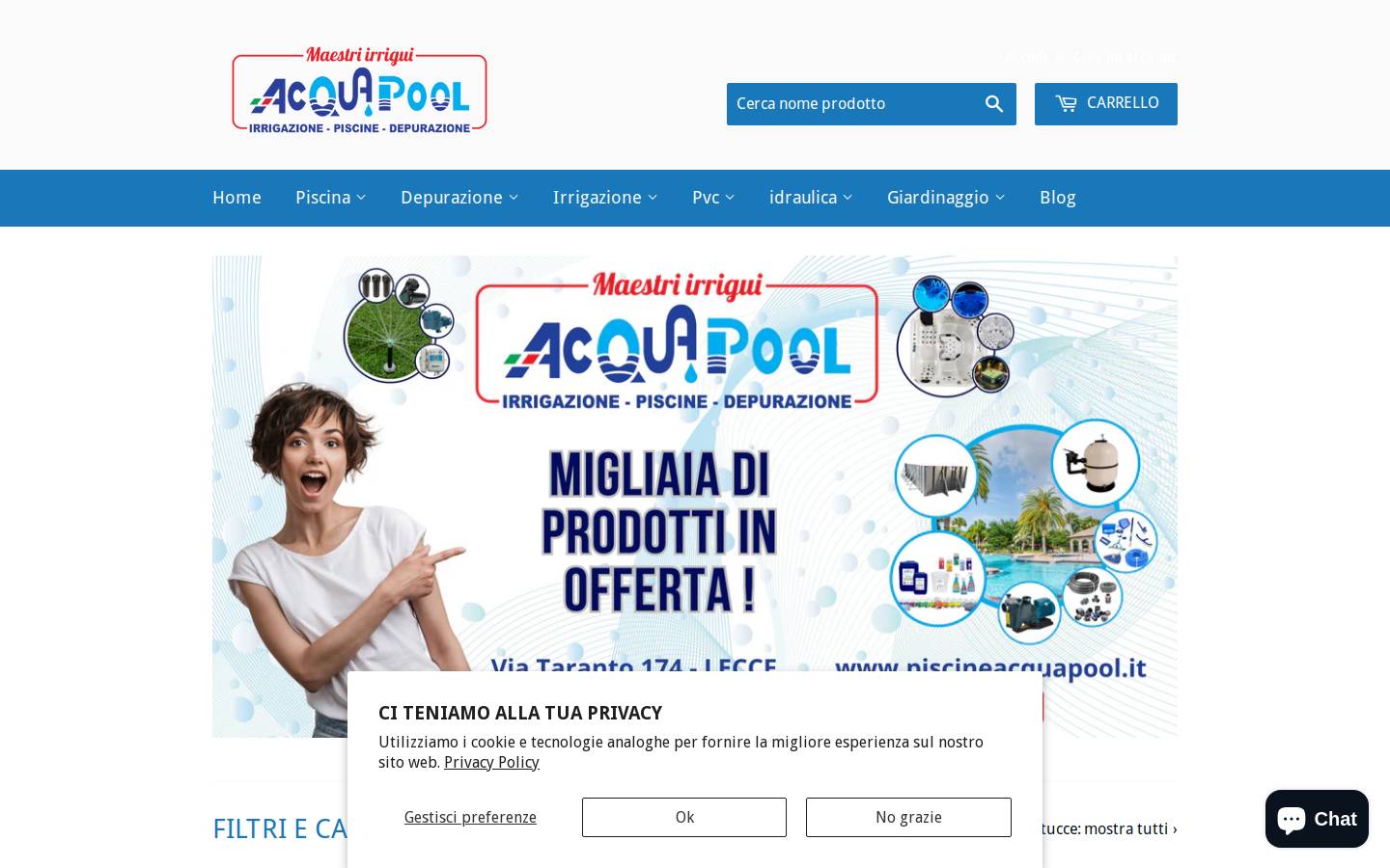 piscineacquapool.it homepage screenshot