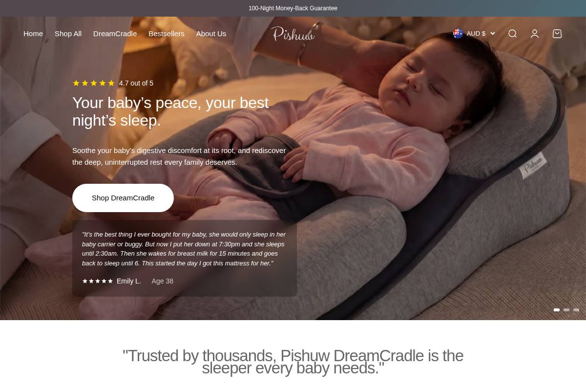 Pishuw homepage screenshot