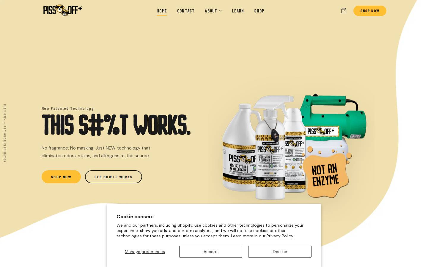 pissoffplus.com homepage screenshot