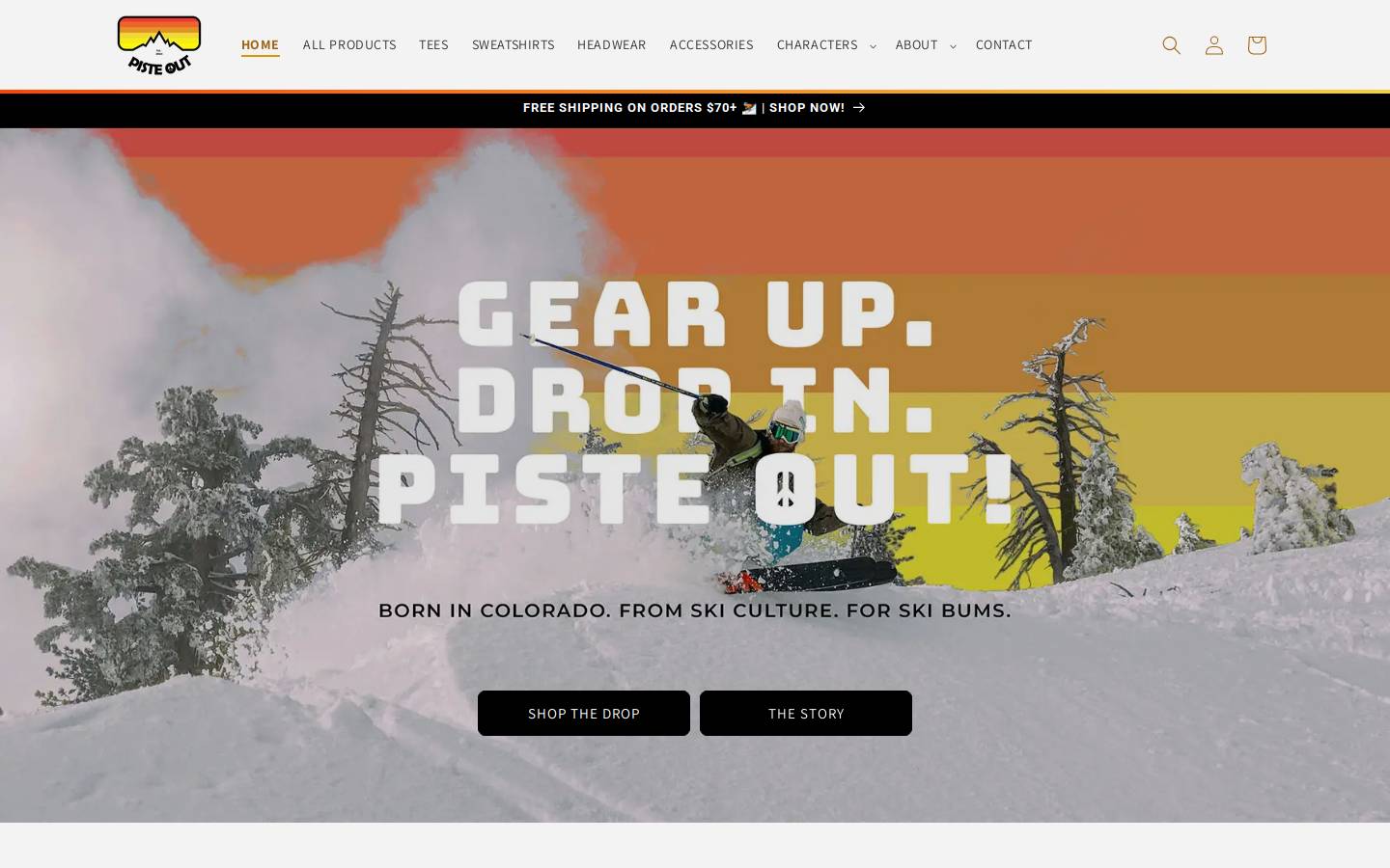 pisteout.com homepage screenshot