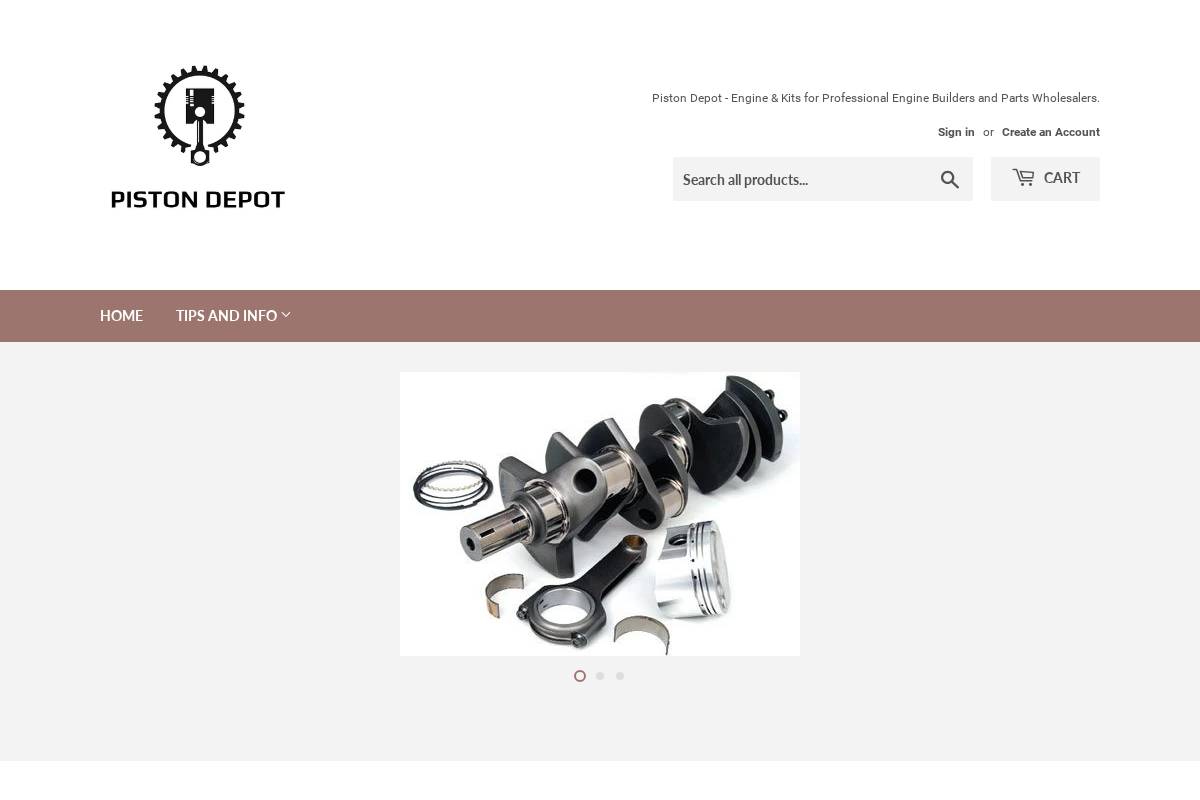 pistondepot.com homepage screenshot