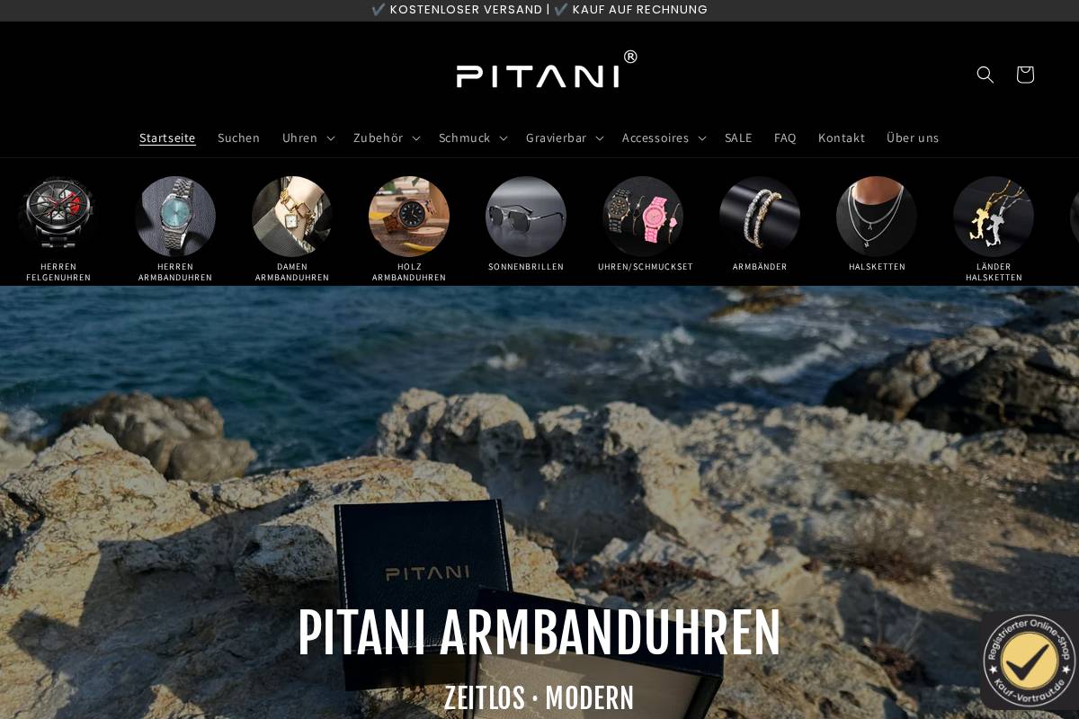 Pitarli Clothes homepage screenshot