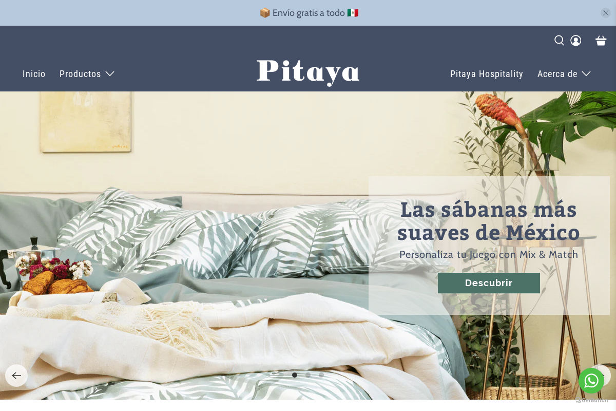 Pitaya Home homepage screenshot