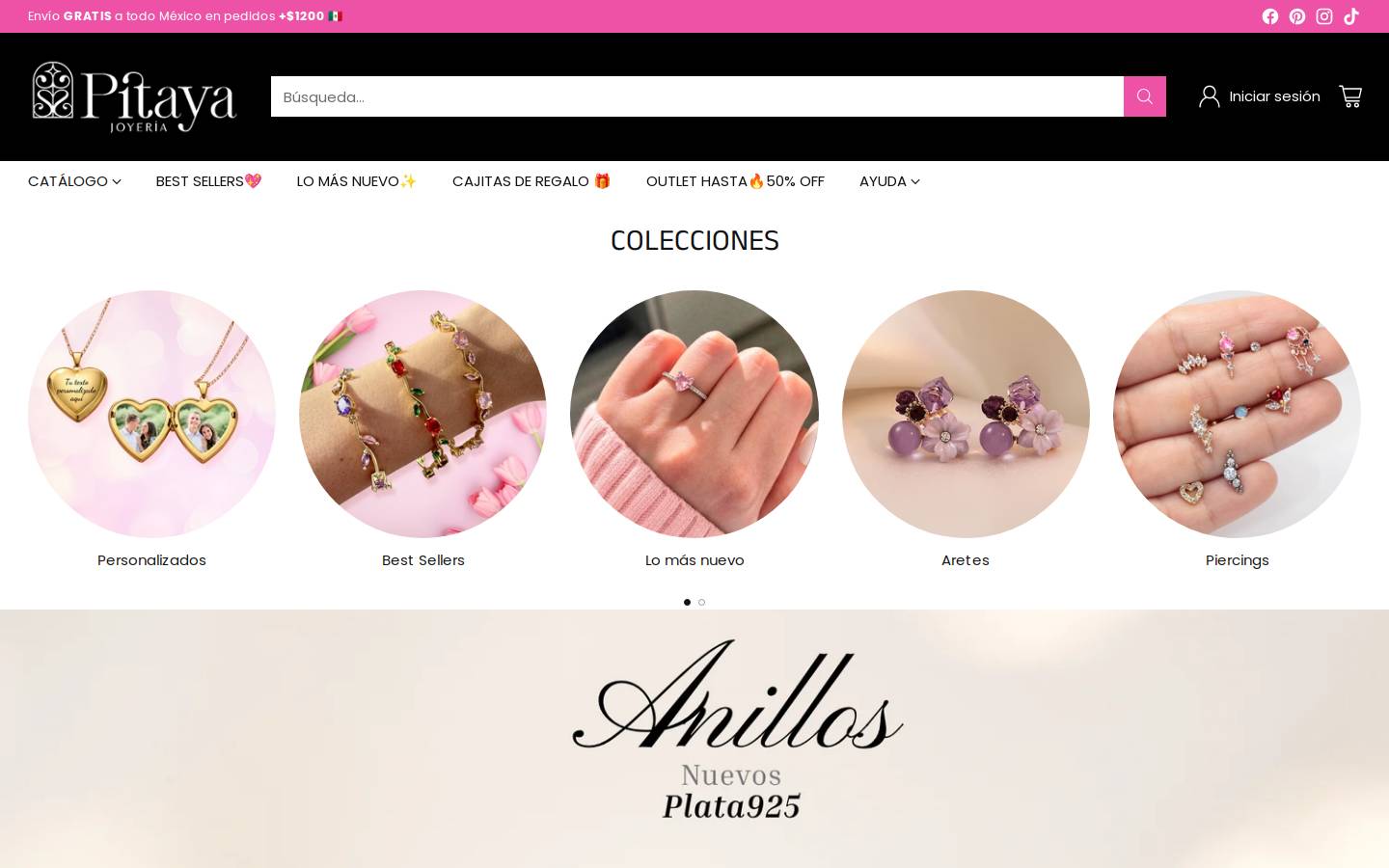 pitayajoyeria.com homepage screenshot