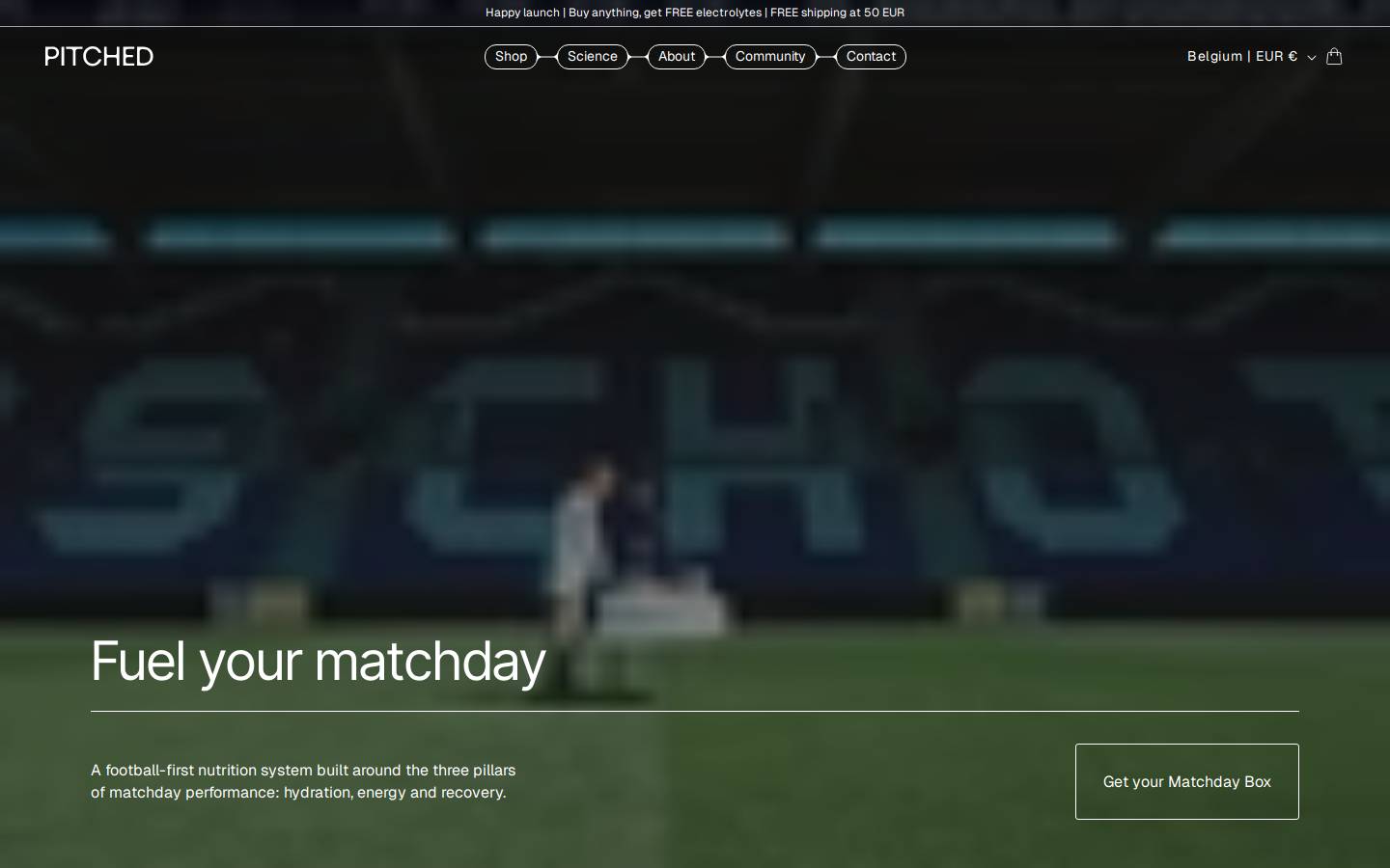 Pitched homepage screenshot
