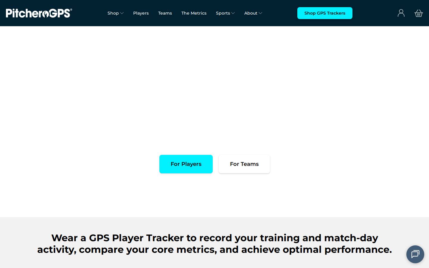 PitcheroGPS homepage screenshot