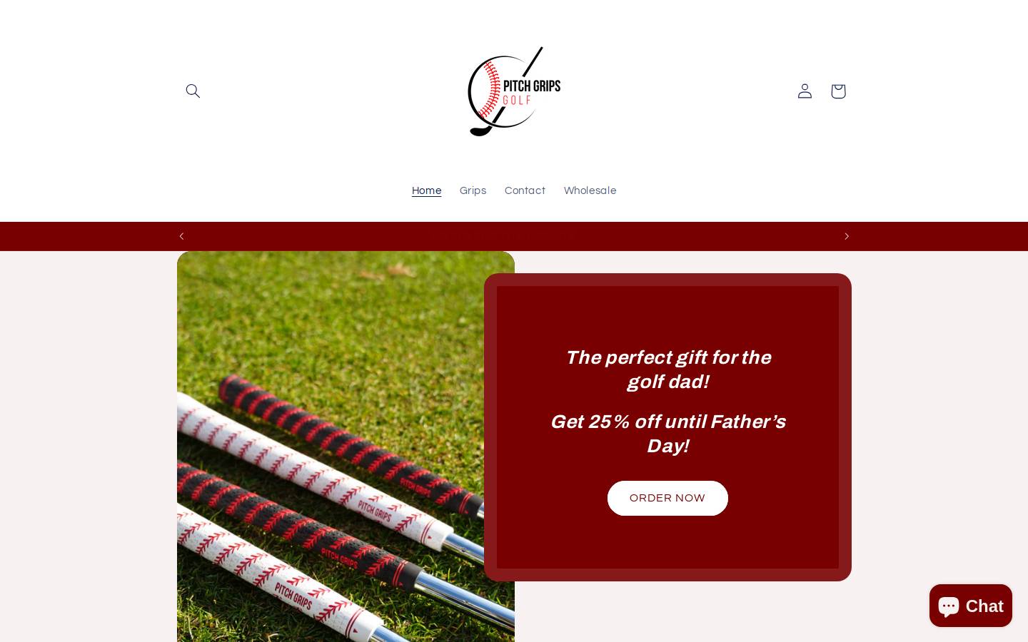 pitchgripsgolf.com homepage screenshot