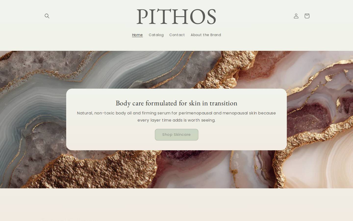 pithosbeauty.com homepage screenshot