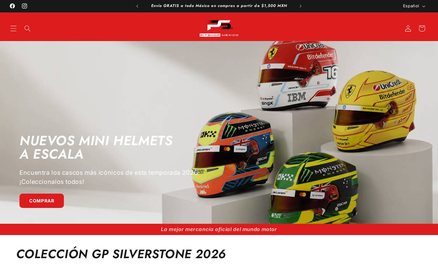 pitshop.mx homepage screenshot