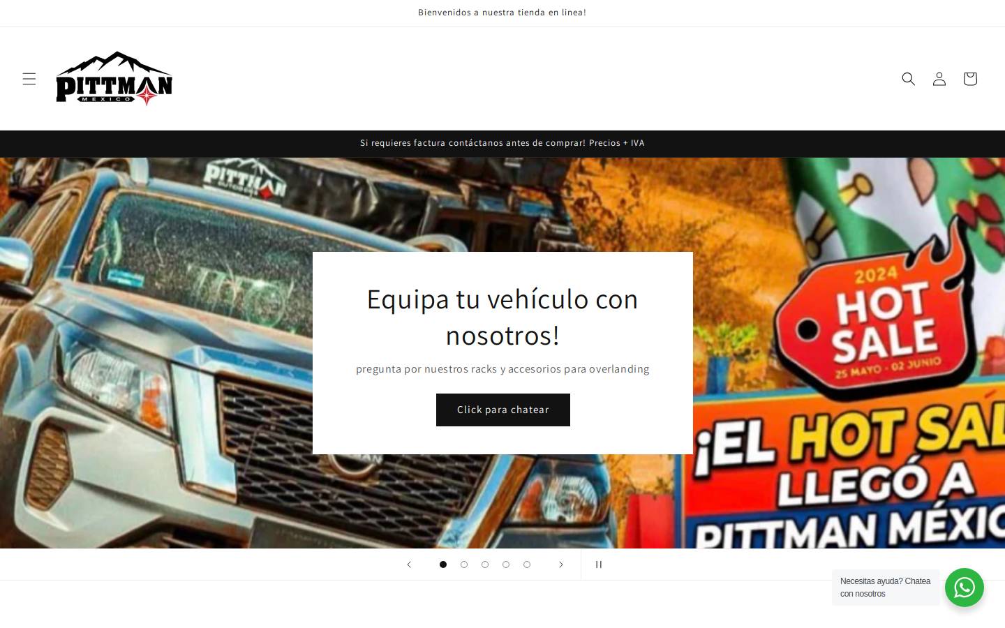 pittmanmexico.com homepage screenshot