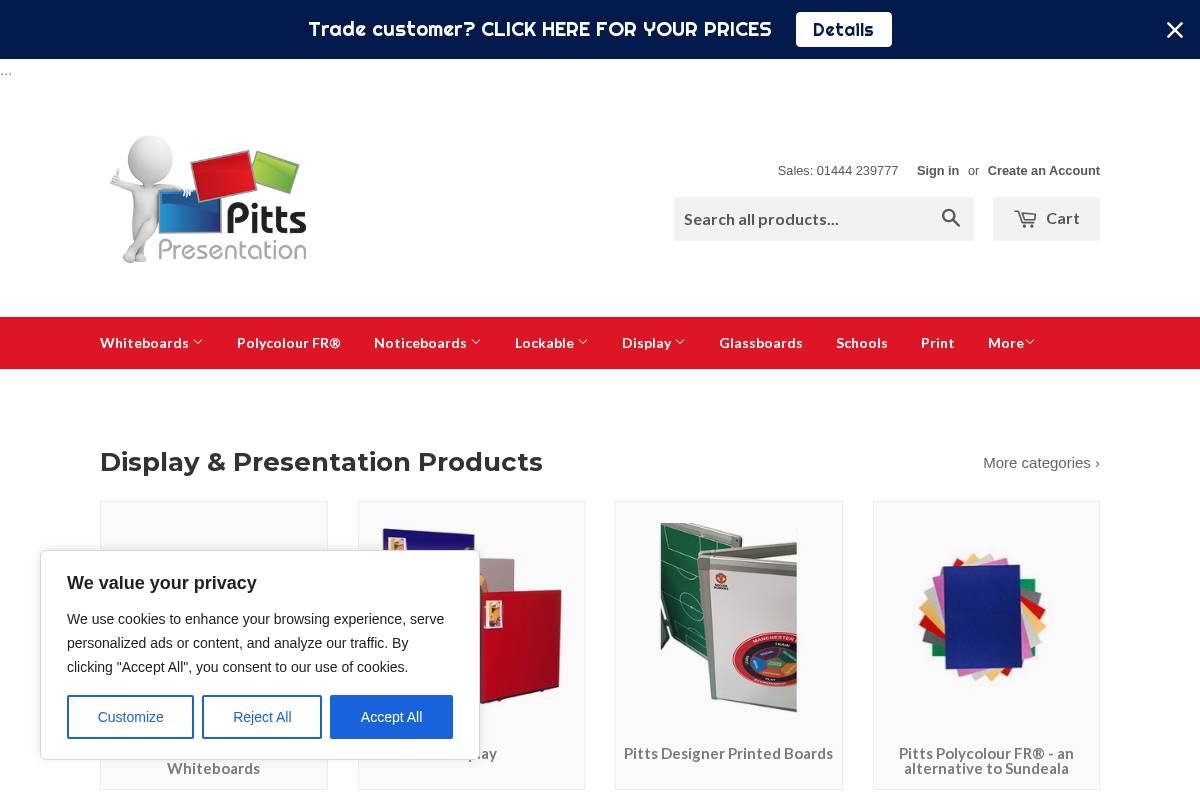 pittspresentation.co.uk homepage screenshot