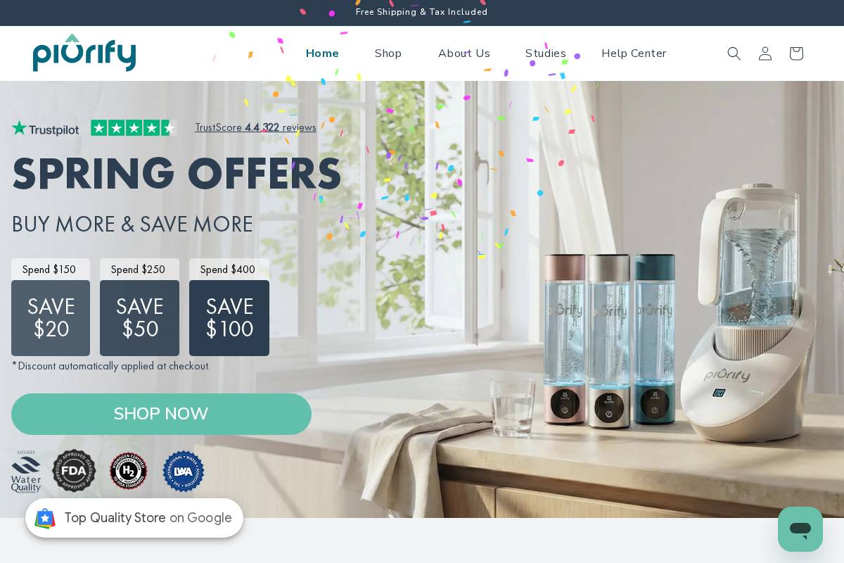 PIURIFY homepage screenshot