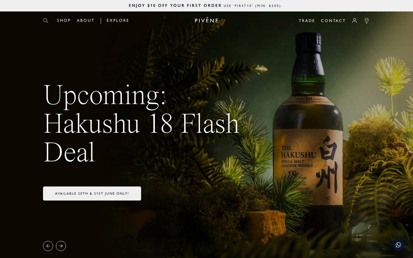 pivene.com homepage screenshot
