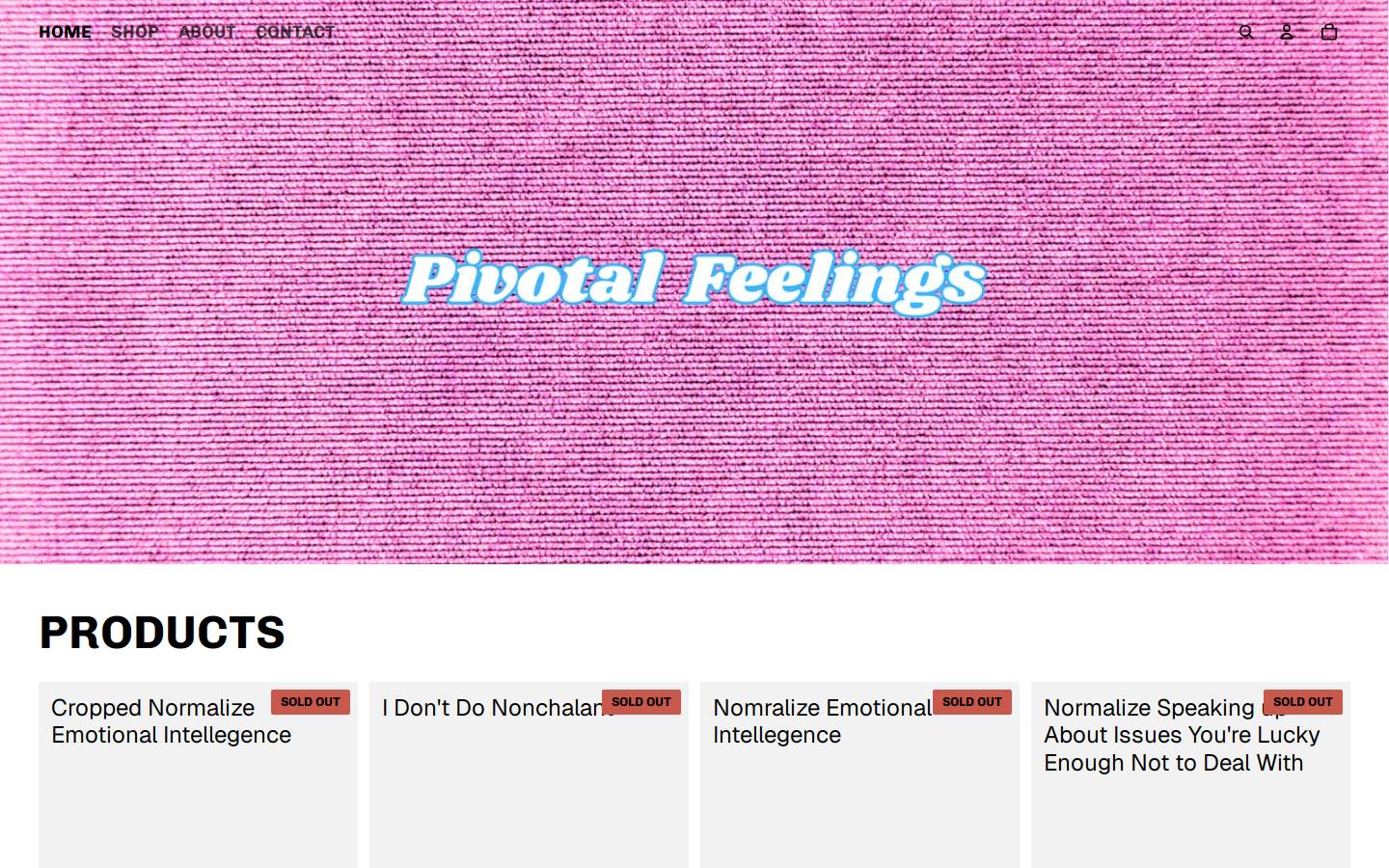pivotalfeelings.com homepage screenshot