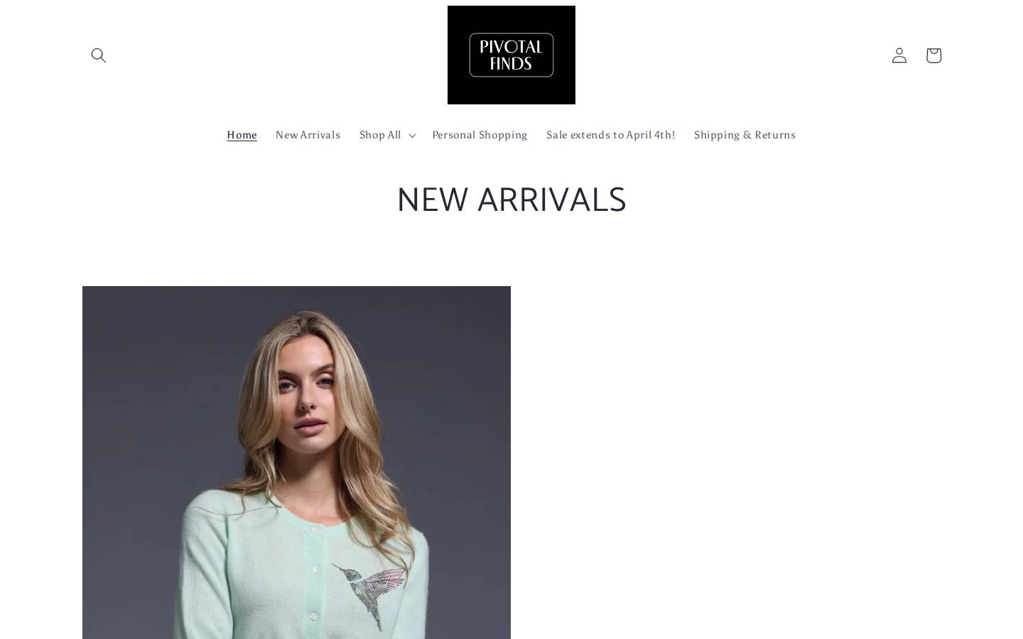 pivotalfinds.com homepage screenshot
