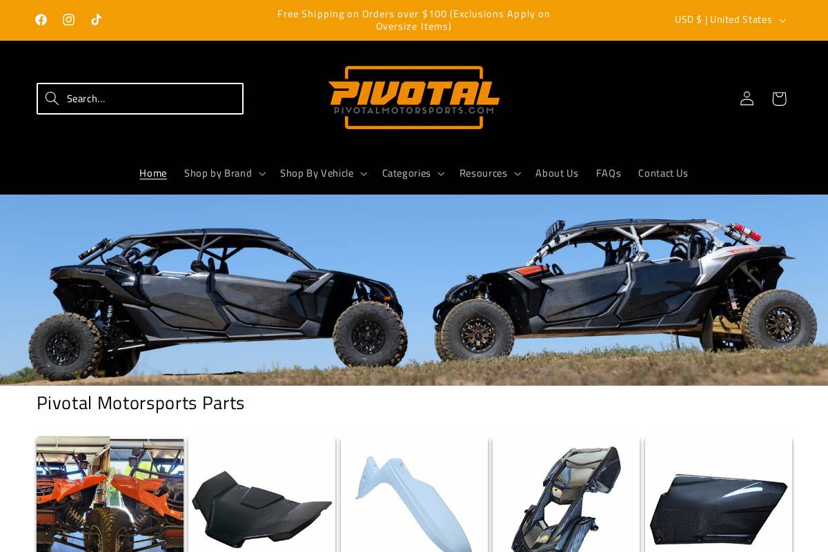 pivotalmotorsports.com homepage screenshot