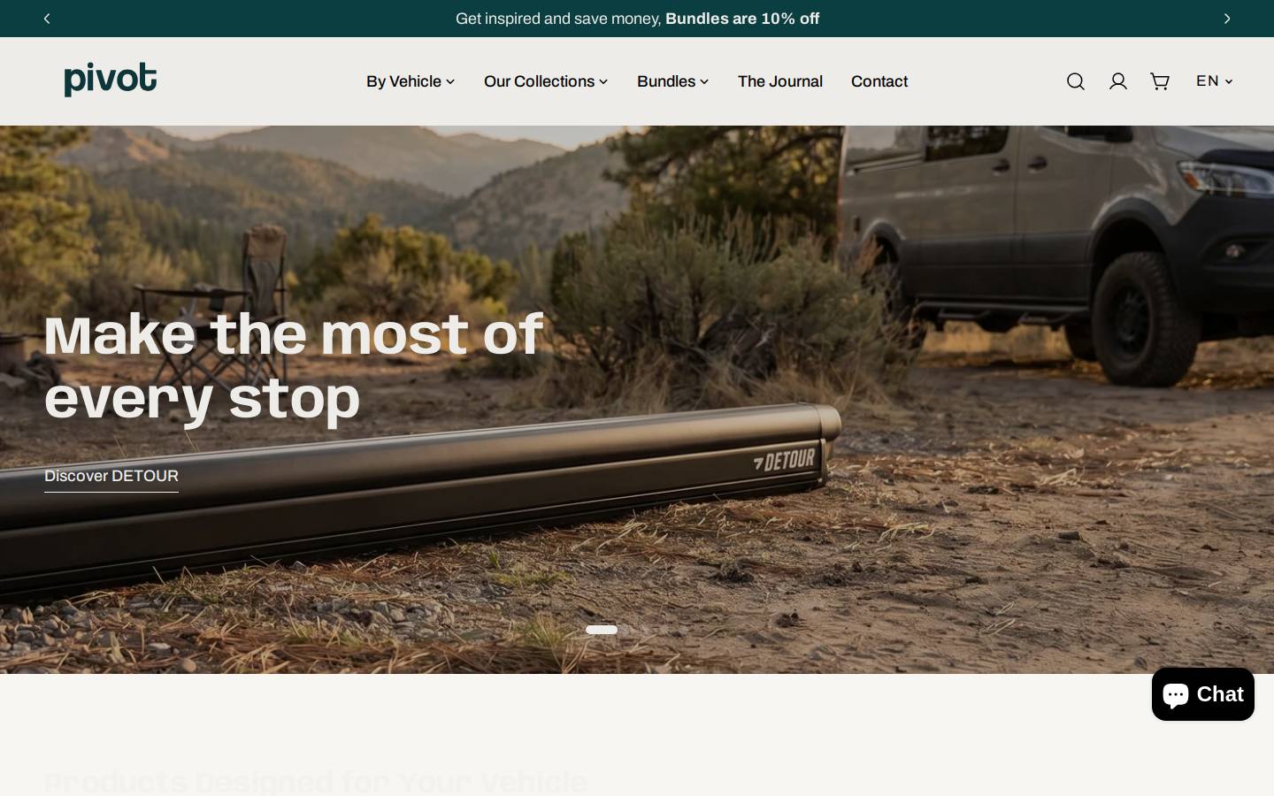 pivotequipment.com homepage screenshot