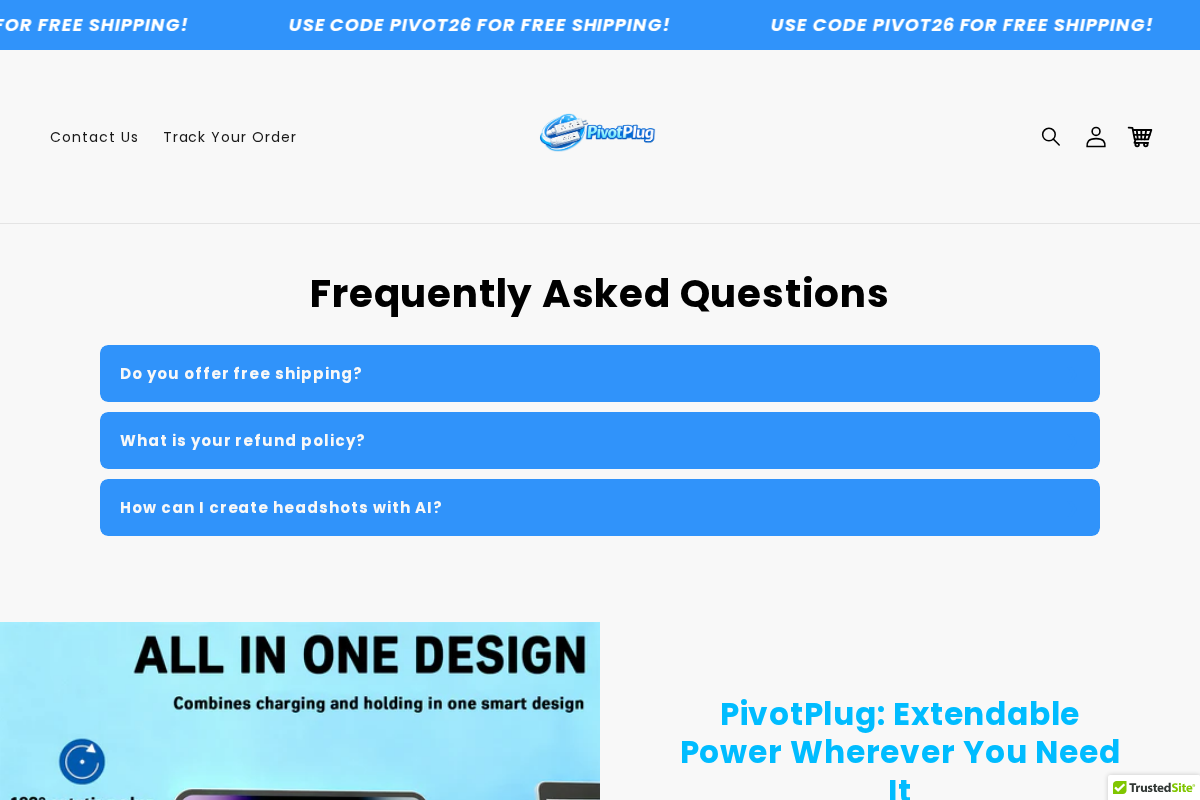 PivotPlug homepage screenshot