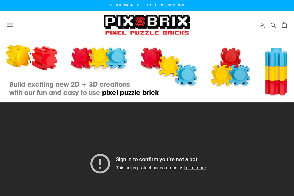 Pix Brix homepage screenshot