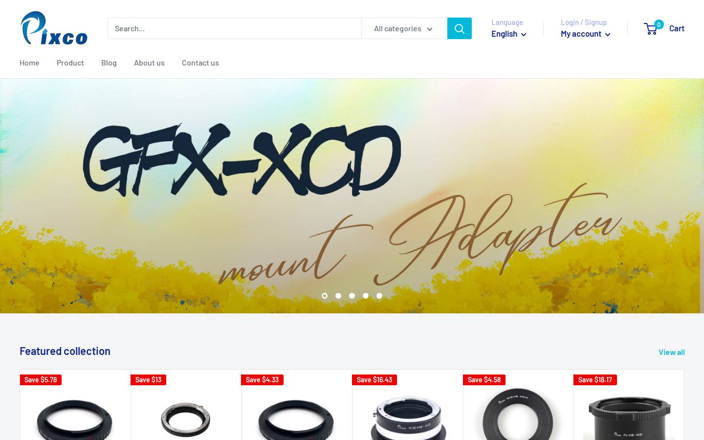 pixco.cn homepage screenshot