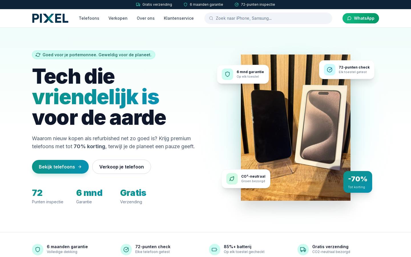 pixel-mobile.nl homepage screenshot