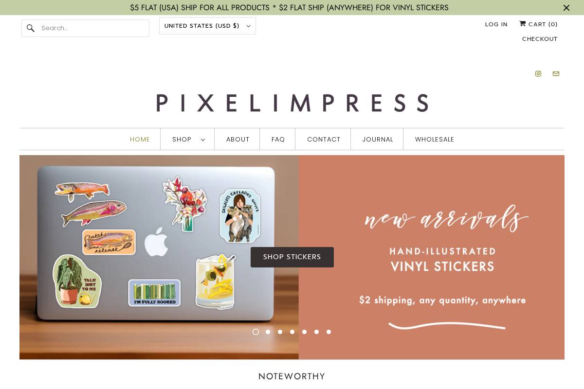pixelimpress.com homepage screenshot