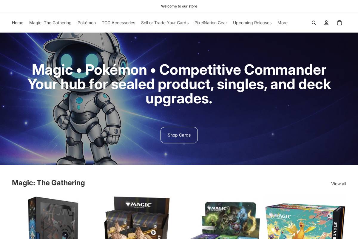 pixelnation.co homepage screenshot